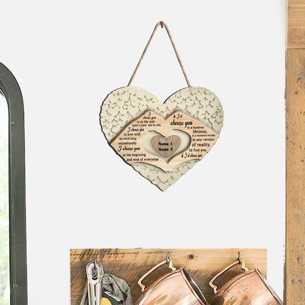 Ich will uns – Personalisiertes Holzschild für Paare