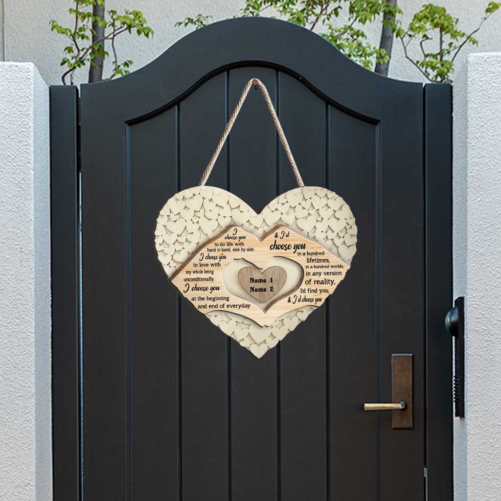 Ich will uns – Personalisiertes Holzschild für Paare