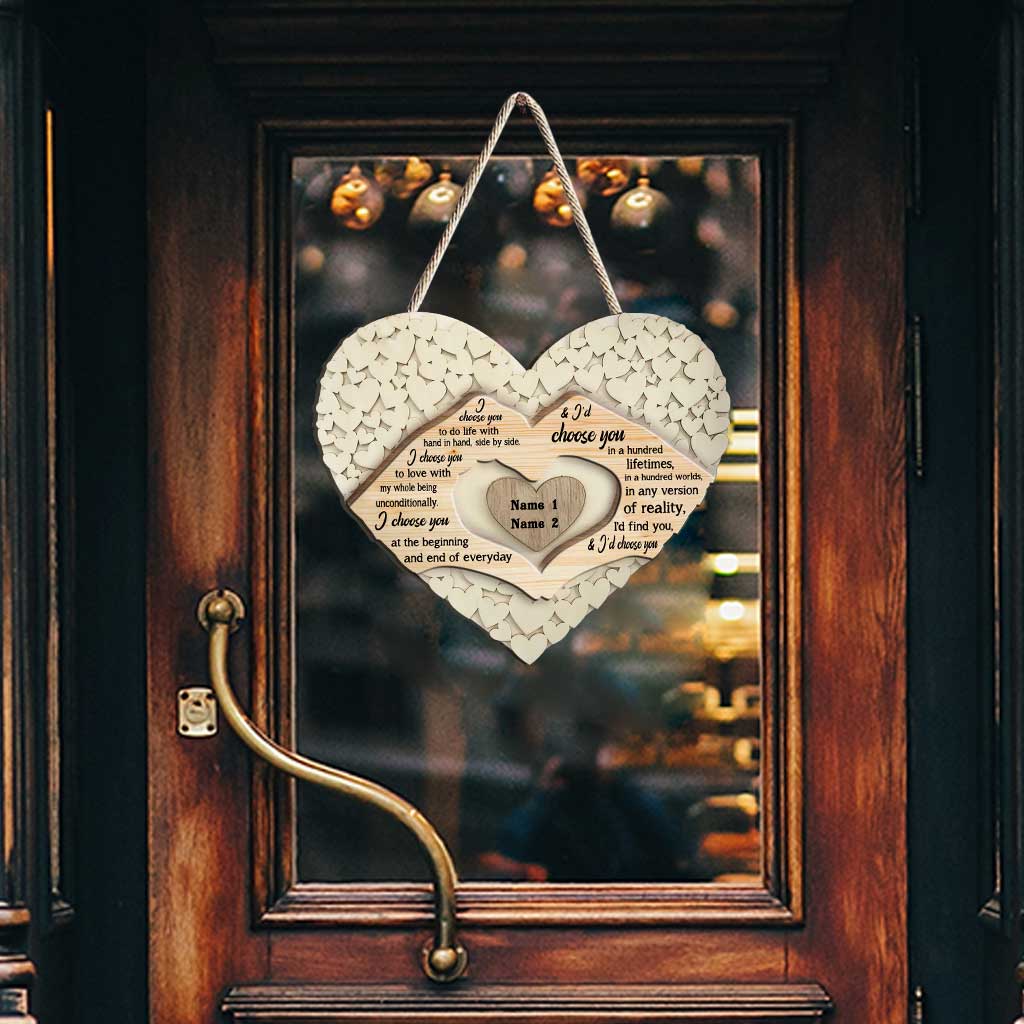 Ich will uns – Personalisiertes Holzschild für Paare