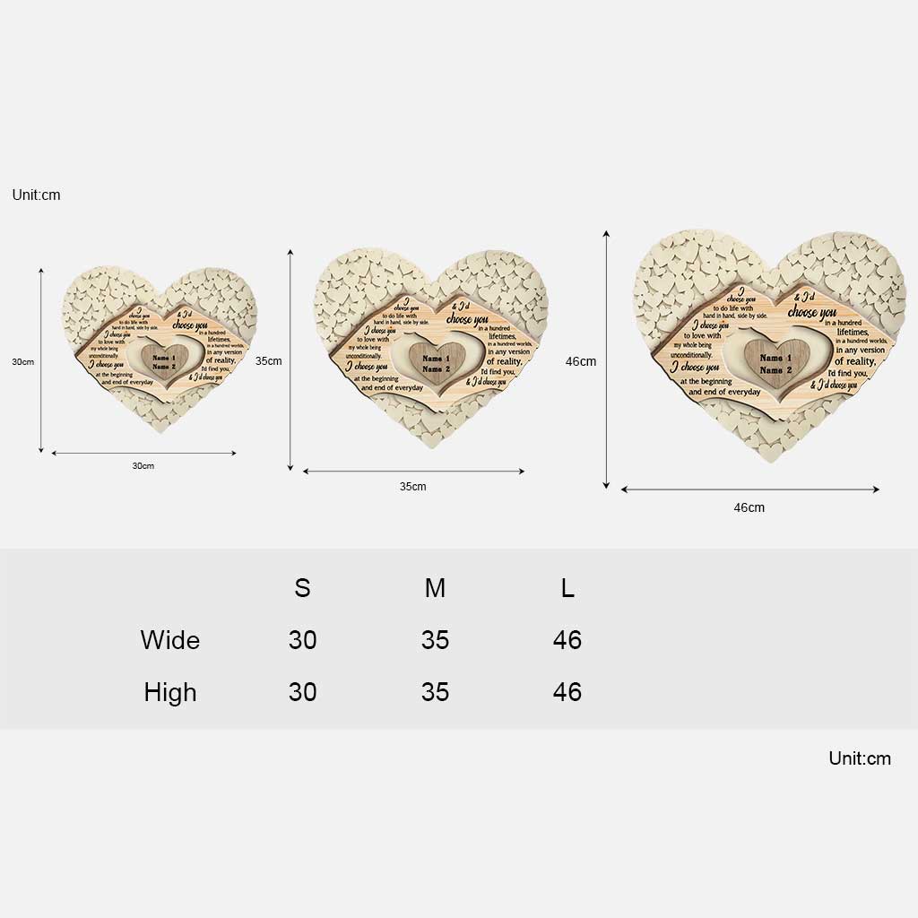 Ich will uns – Personalisiertes Holzschild für Paare