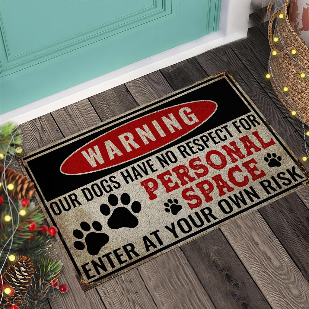 Warnung – Hunde-Fußmatte