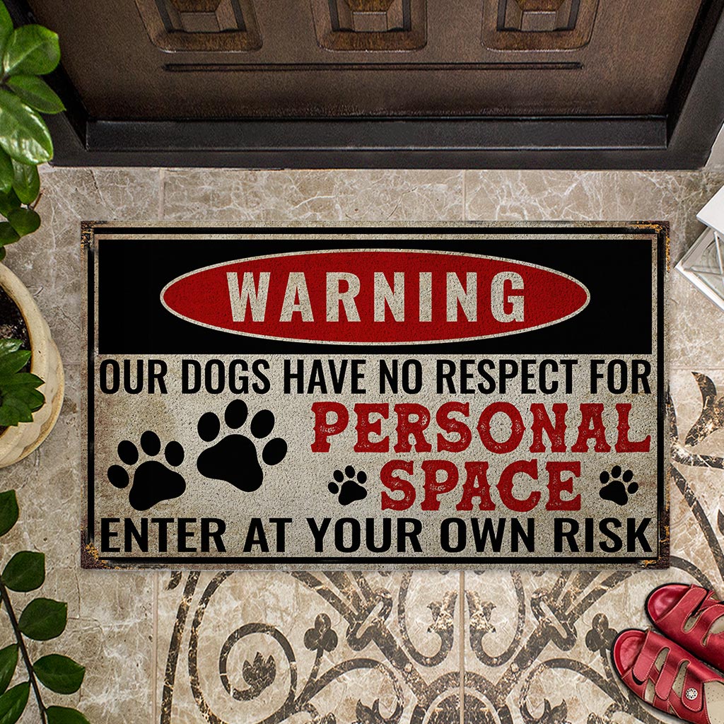 Warnung – Hunde-Fußmatte