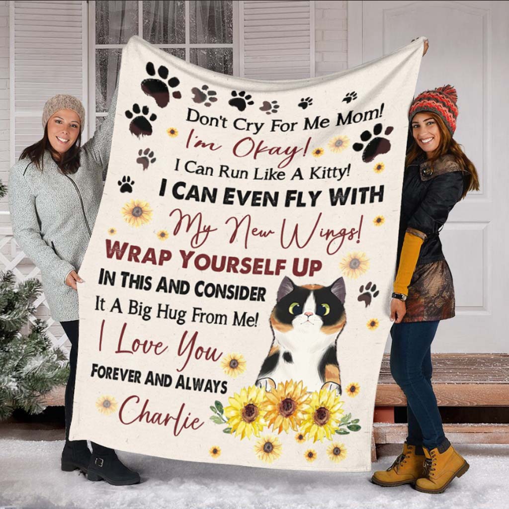 Don't Cry For Me Mom - Personalized Mother's Day Cat Blanket