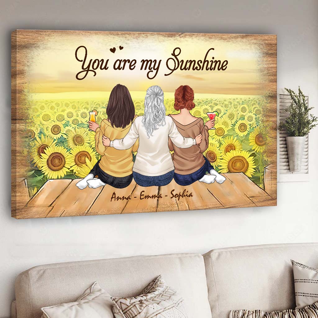 Du bist mein Sonnenschein – Personalisierte Leinwand und Poster zum Muttertag