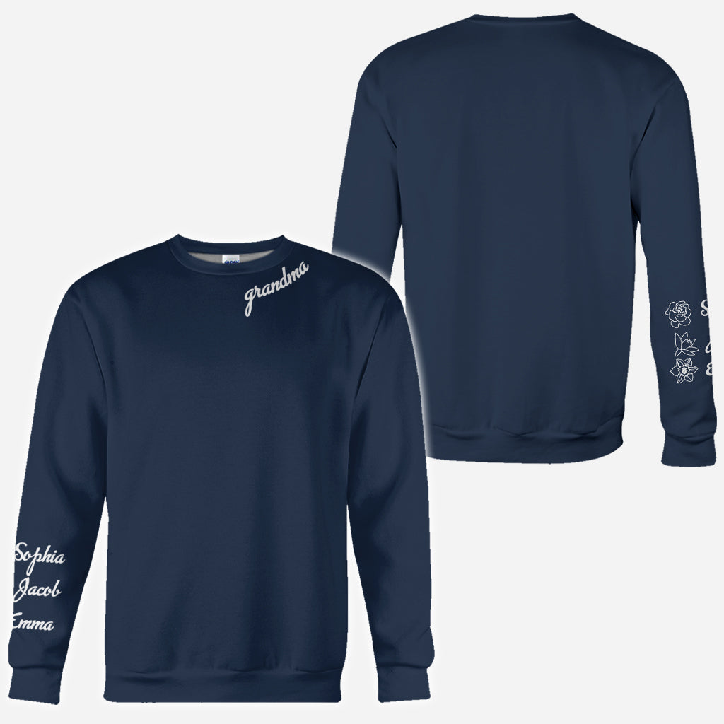 Nana's Flowers - Gift for grandma, mom, dad, aunt - Personalized All Over Shirt