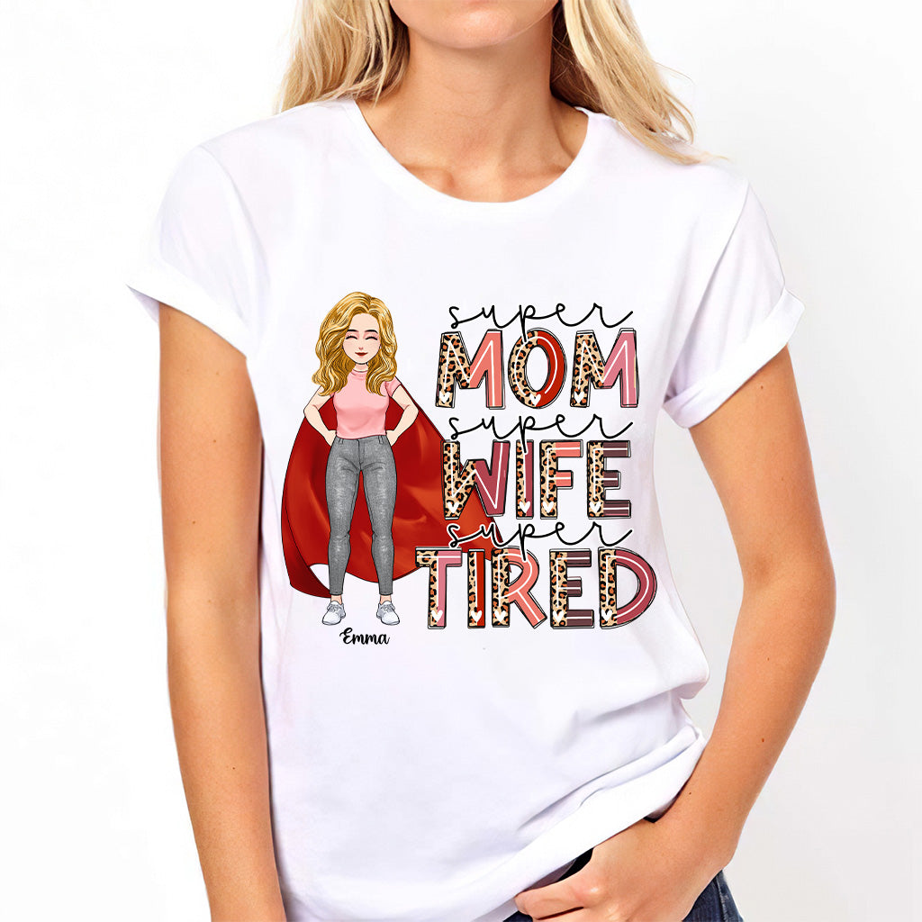 Supermama, Superfrau, Supermüde – Personalisiertes Muttertags-T-Shirt und Hoodie