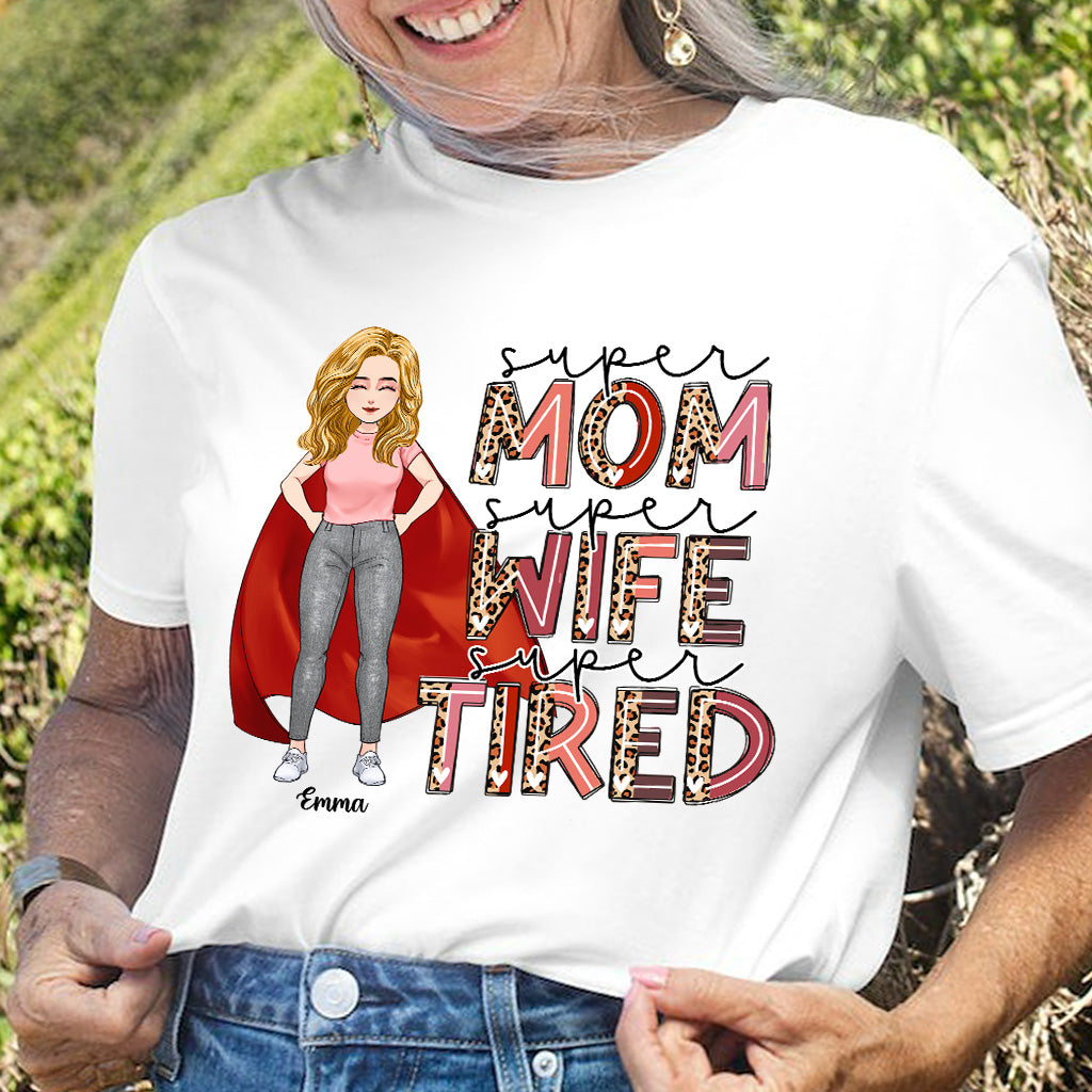 Supermama, Superfrau, Supermüde – Personalisiertes Muttertags-T-Shirt und Hoodie
