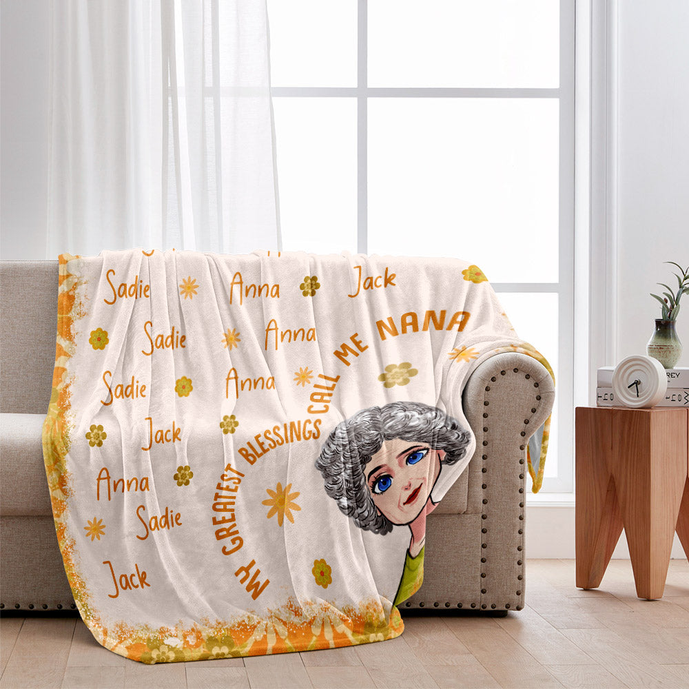 Mein größter Segen – Nenn mich Nana – Personalisierte Muttertags-Oma-Decke