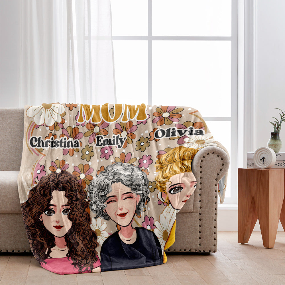 Wir lieben dich, Mama – Personalisierte Muttertagsdecke