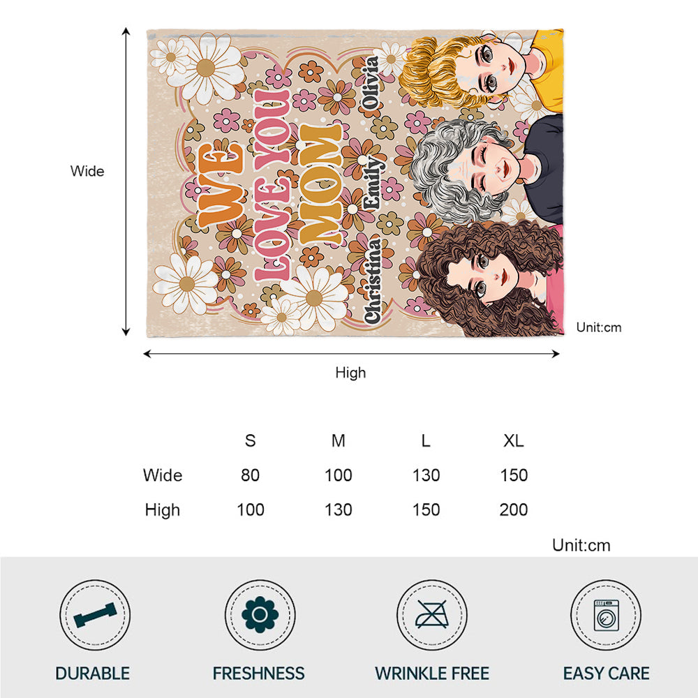 Wir lieben dich, Mama – Personalisierte Muttertagsdecke