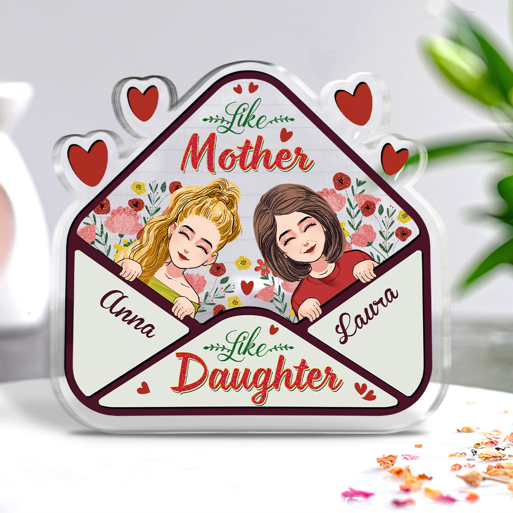 Wie die Mutter – Geschenk für Mama, Tochter, Sohn – Personalisierte Acrylplakette in individueller Form