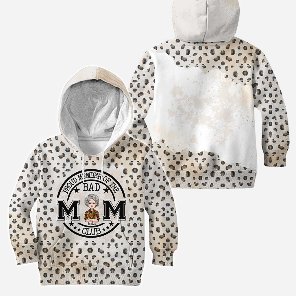 Stolzes Mitglied im Club der Bad Moms – Personalisierter Muttertags-Hoodie und Leggings für Oma