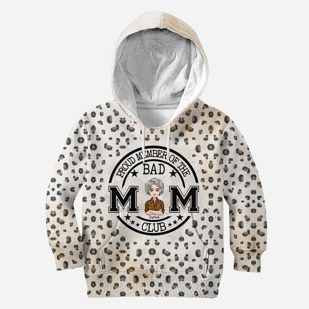 Stolzes Mitglied im Club der Bad Moms – Personalisierter Muttertags-Hoodie und Leggings für Oma