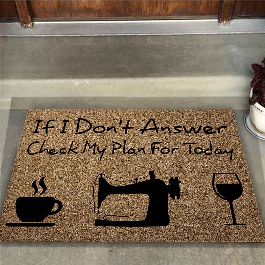 Falls ich nicht antworte, schau dir meinen heutigen Plan an – Fußmatte mit Kokosfasermuster zum Nähen