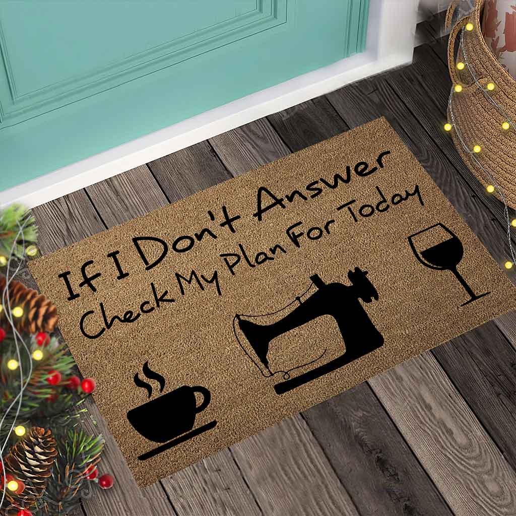 Falls ich nicht antworte, schau dir meinen heutigen Plan an – Fußmatte mit Kokosfasermuster zum Nähen