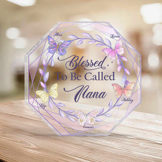 Blessed To Be Called - Personalized Grandma Custom Shaped Acrylic Plaque