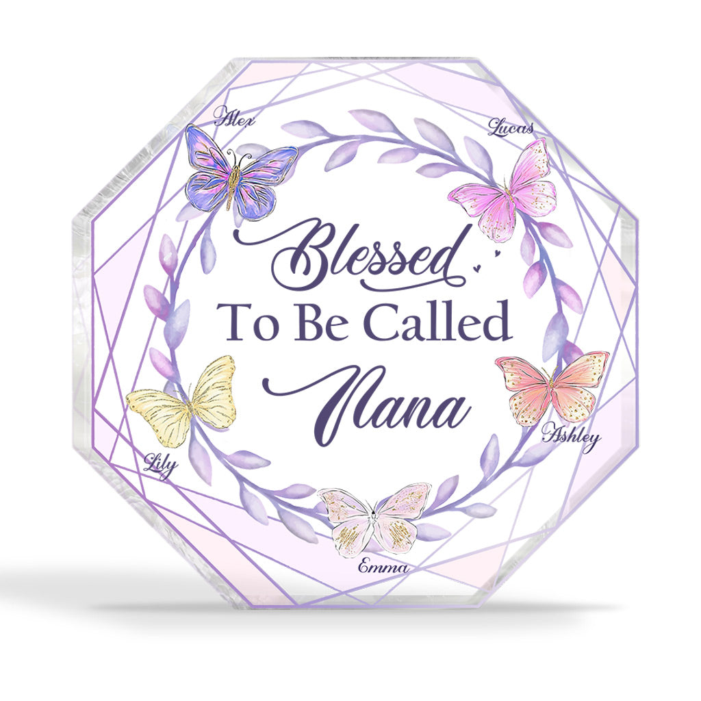 Blessed To Be Called - Personalized Grandma Custom Shaped Acrylic Plaque