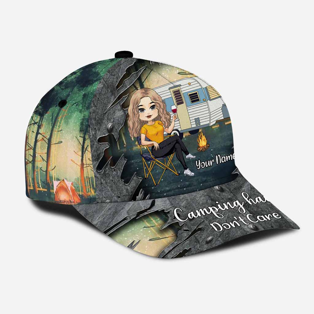 Camping Hair Don't Care - Personalized Classic Cap