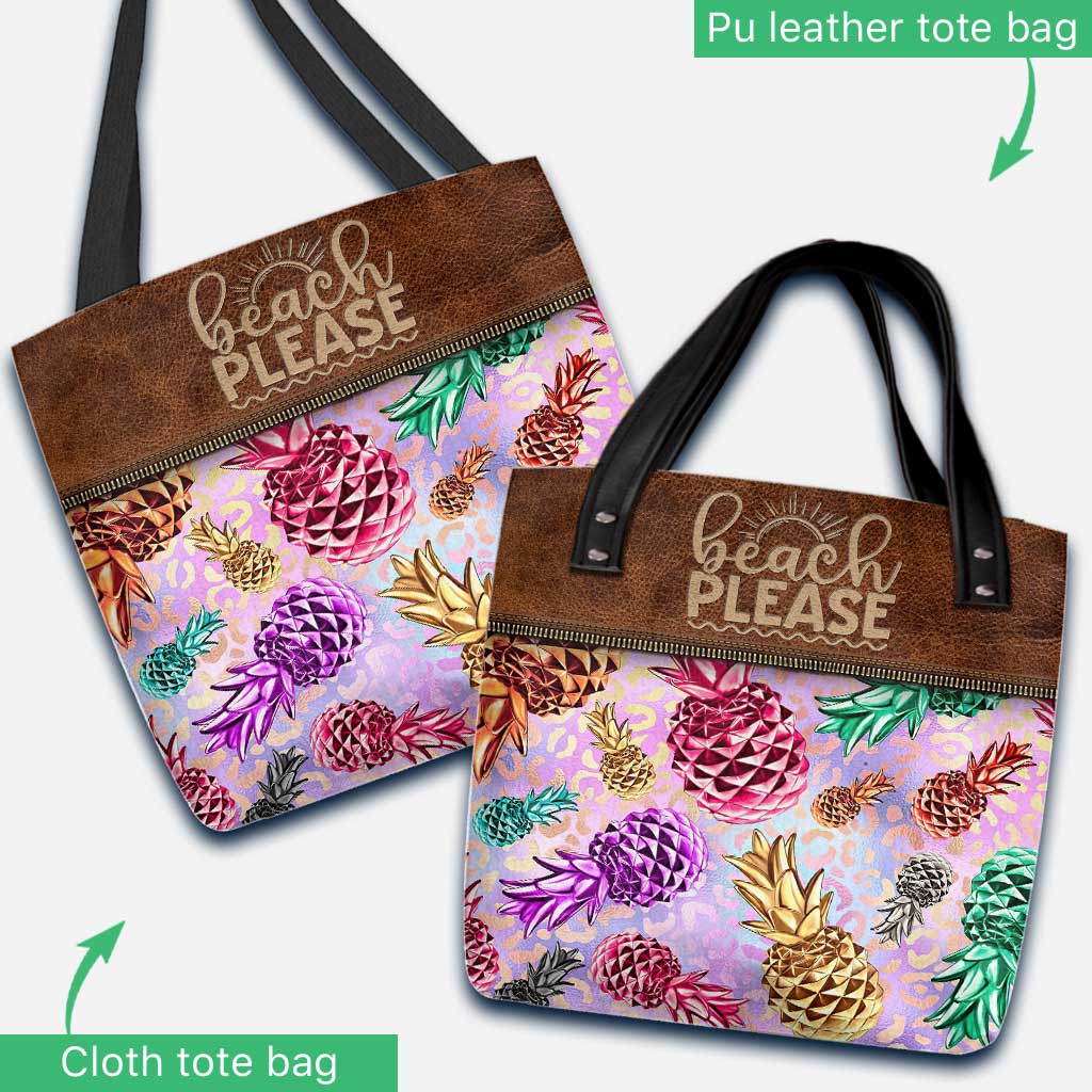 Strand bitte! Bunte Ananas-Leoparden-Tasche – Personalisierte Tragetasche für Meeresliebhaber