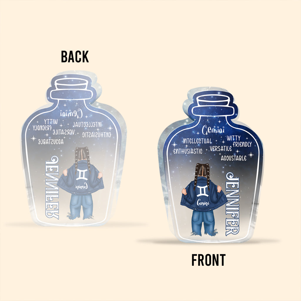 Zodiac Denim - Personalized Horoscope Custom Shaped Acrylic Plaque