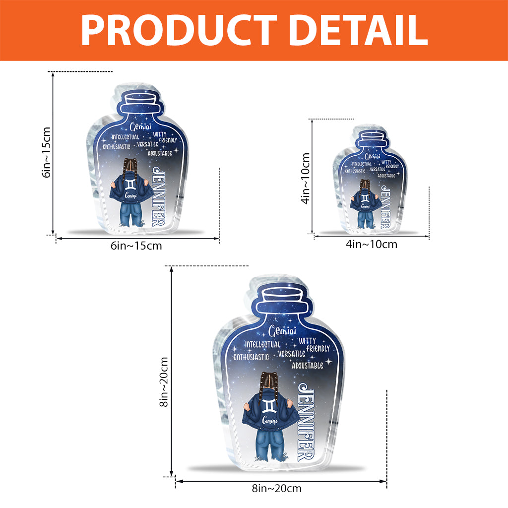 Zodiac Denim - Personalized Horoscope Custom Shaped Acrylic Plaque