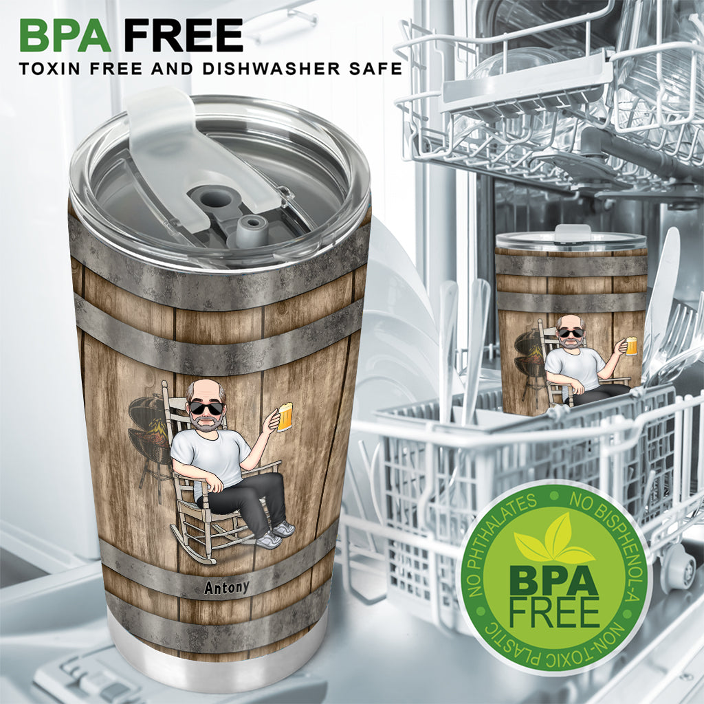 Das ist, was ich tue – personalisierter Vater-Trinkbecher