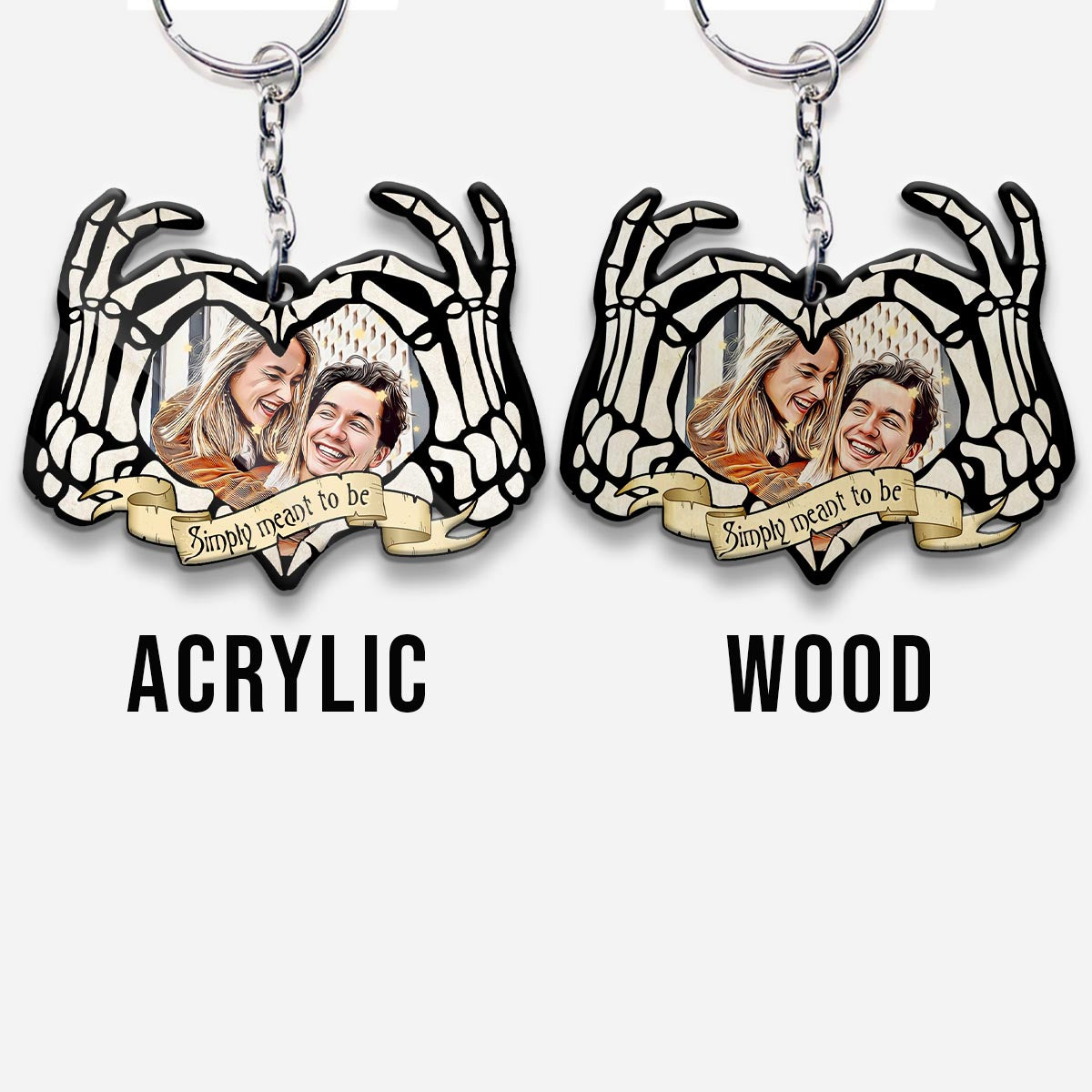 Einfach füreinander bestimmt – Personalisierter Schlüsselanhänger für Paare