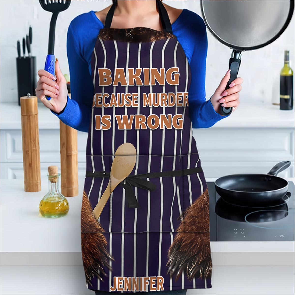 Backen, weil Mord falsch ist – Personalisierte Backschürze