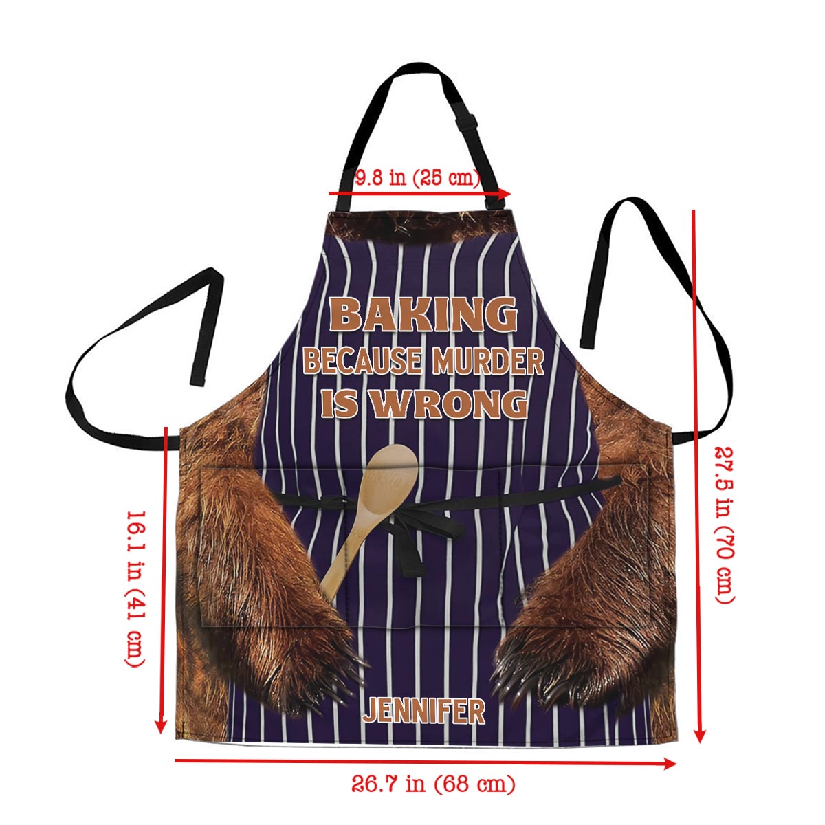 Backen, weil Mord falsch ist – Personalisierte Backschürze