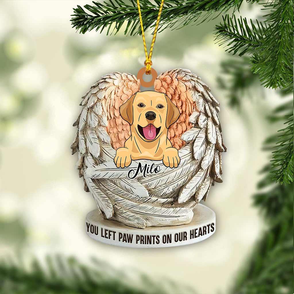 Angels Don't Always Have Wings - Personalized Dog Ornament (Printed On Both Sides)