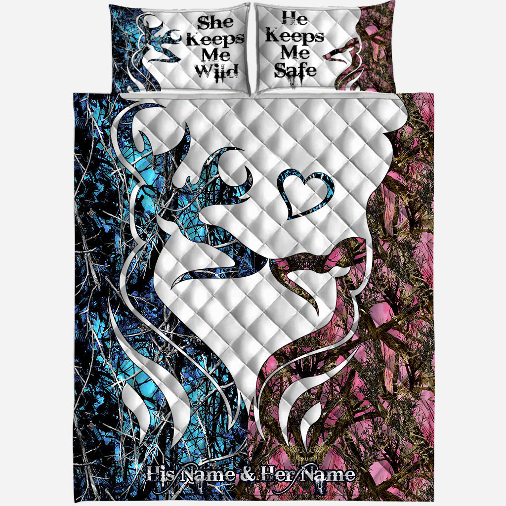Personalisiertes Quilt-Set für Jägerpaare