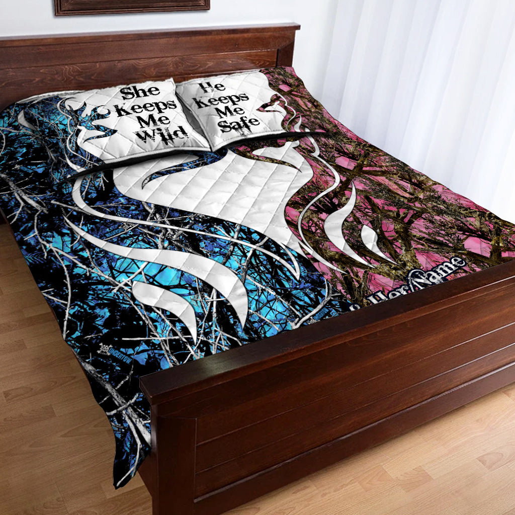 Personalisiertes Quilt-Set für Jägerpaare