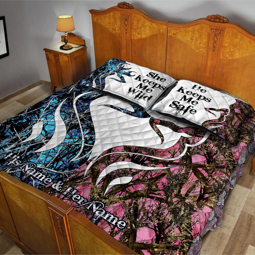 Personalisiertes Quilt-Set für Jägerpaare