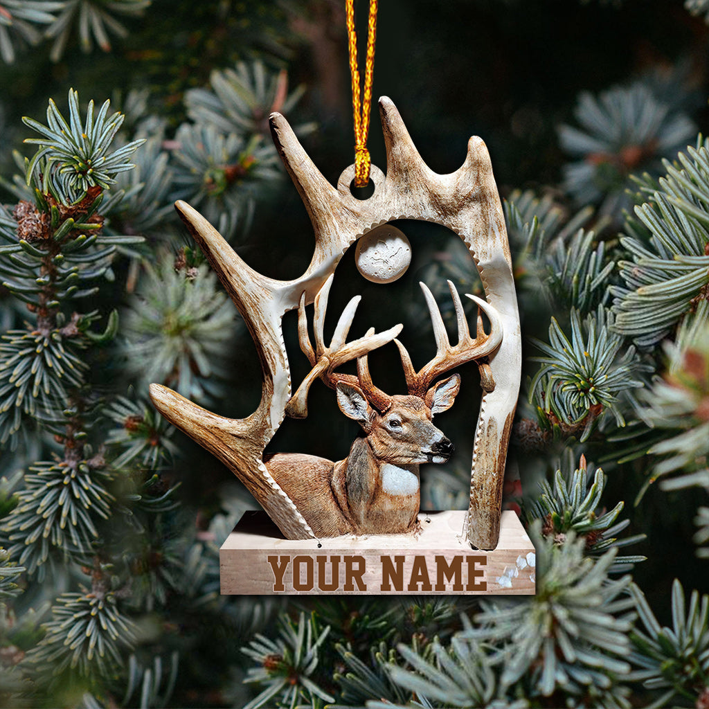 Liebesjagd – Personalisierter Weihnachtsschmuck (beidseitig bedruckt)