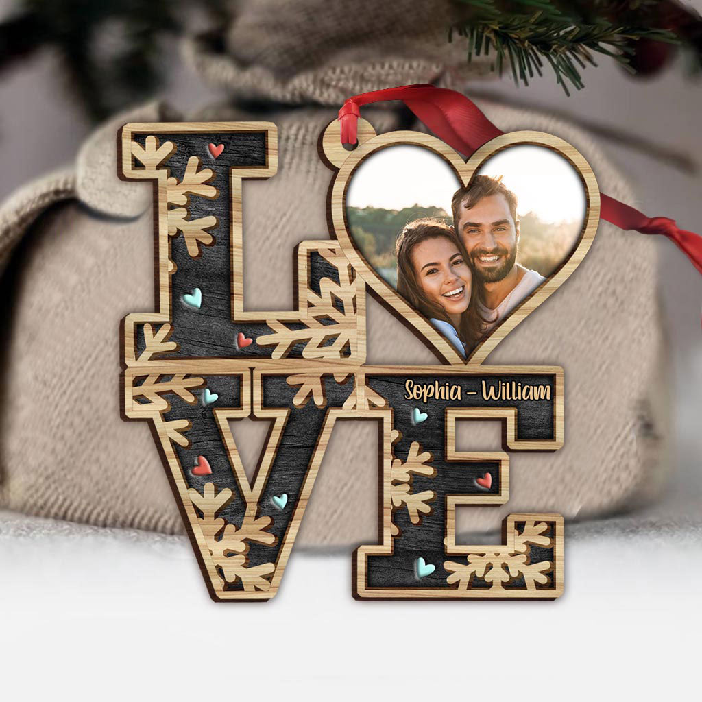 Liebe – Personalisierter Weihnachtsbaumschmuck für Paare