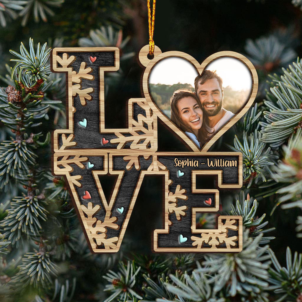 Liebe – Personalisierter Weihnachtsbaumschmuck für Paare