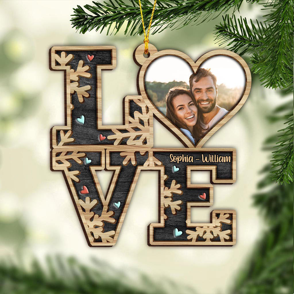 Liebe – Personalisierter Weihnachtsbaumschmuck für Paare