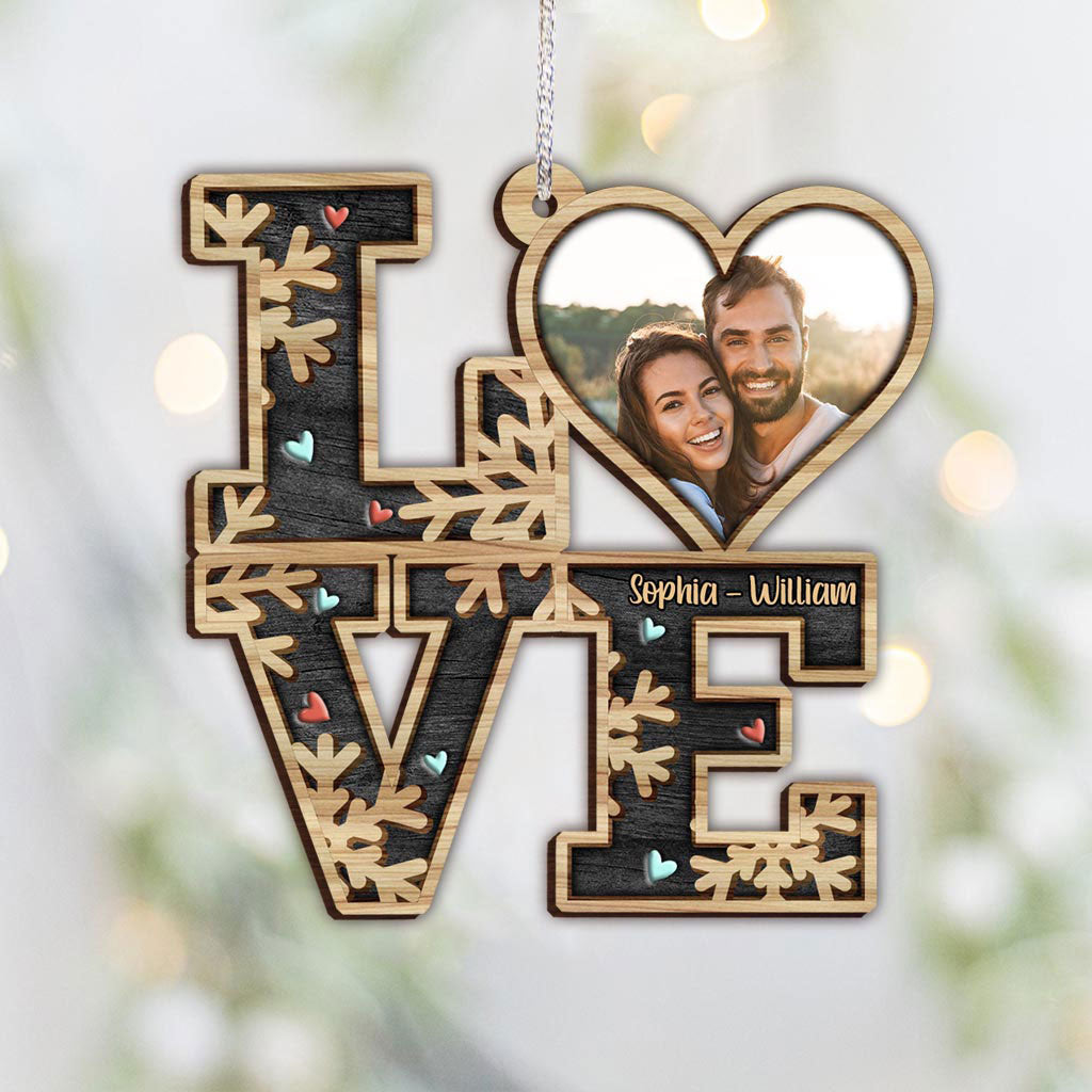 Liebe – Personalisierter Weihnachtsbaumschmuck für Paare