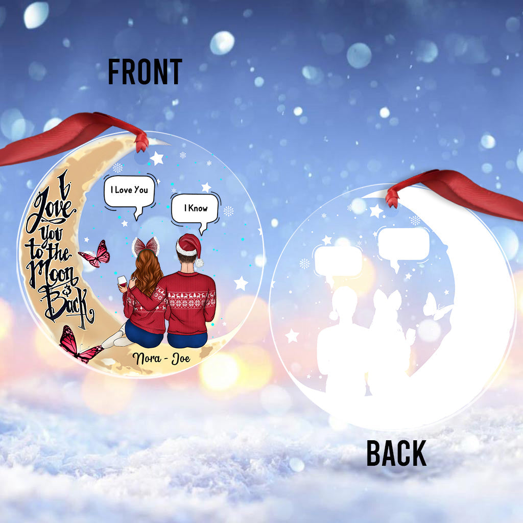 Ich liebe dich bis zum Mond – Personalisierter transparenter Paarschmuck