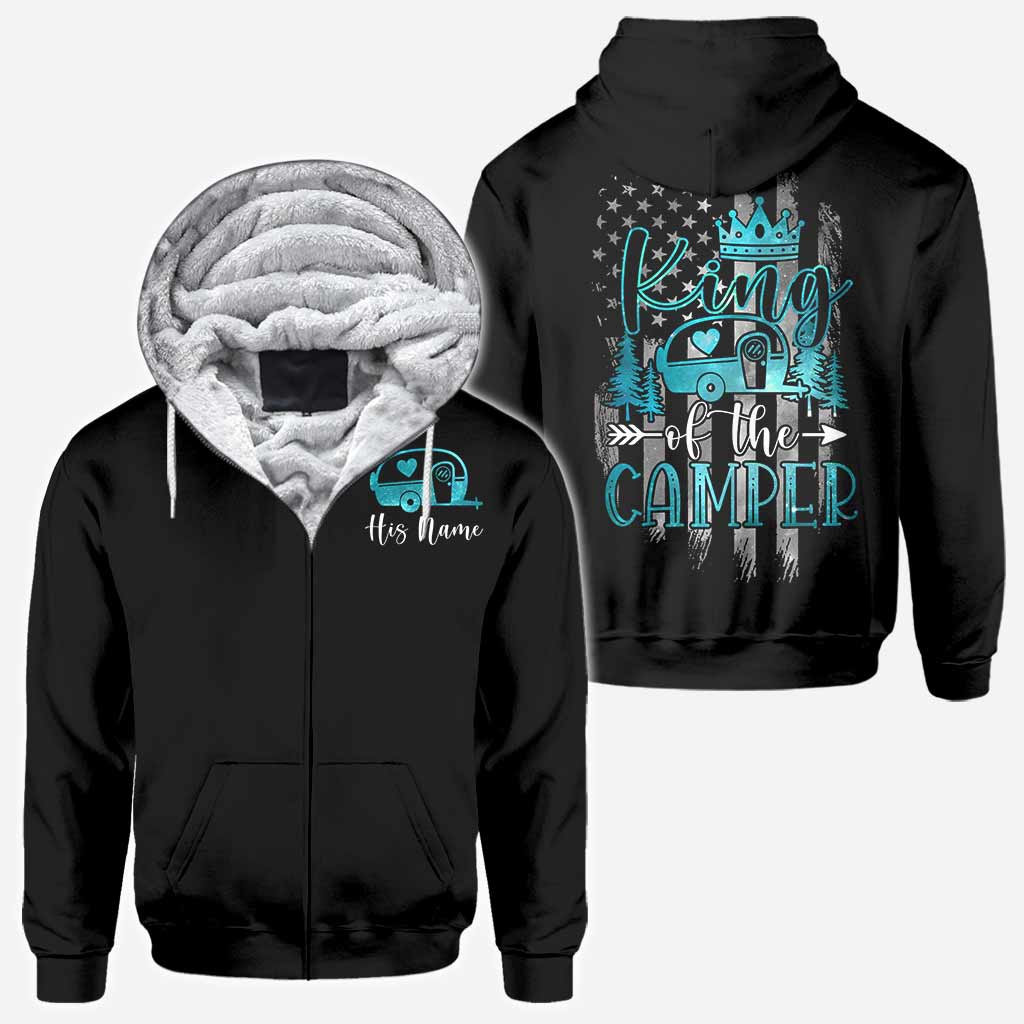 Camper King Camper Queen – Personalisiertes Camping-T-Shirt und Hoodie