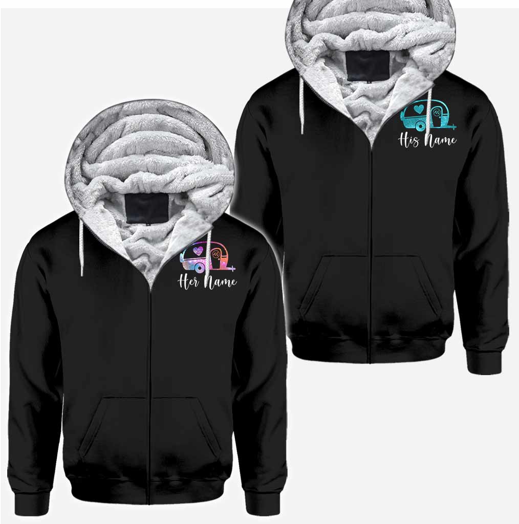 Camper King Camper Queen – Personalisiertes Camping-T-Shirt und Hoodie