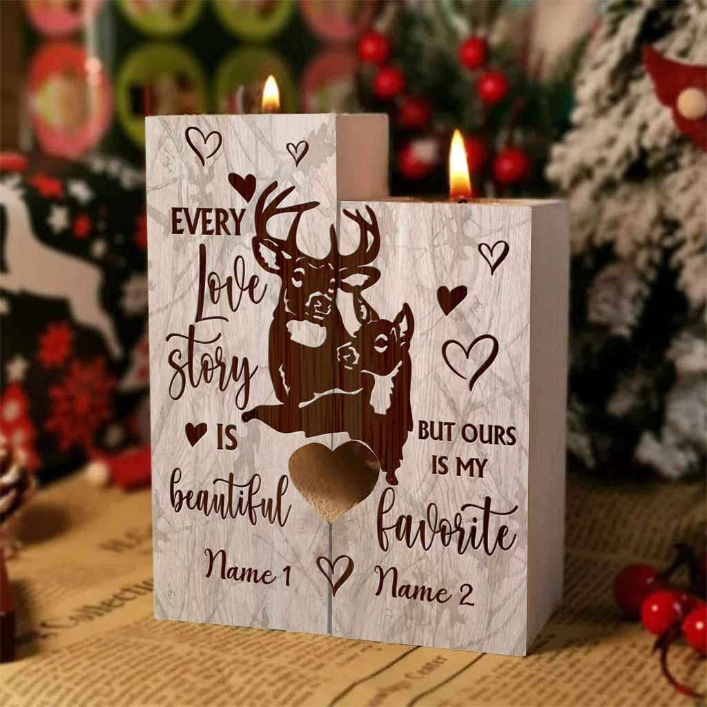 God Blessed The Broken Road - Personalized Hunting Candle Holder