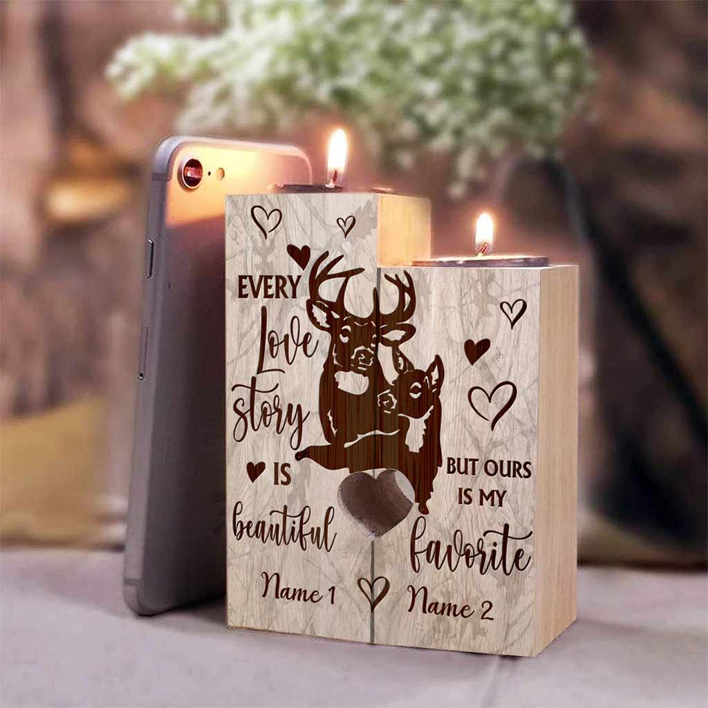 God Blessed The Broken Road - Personalized Hunting Candle Holder