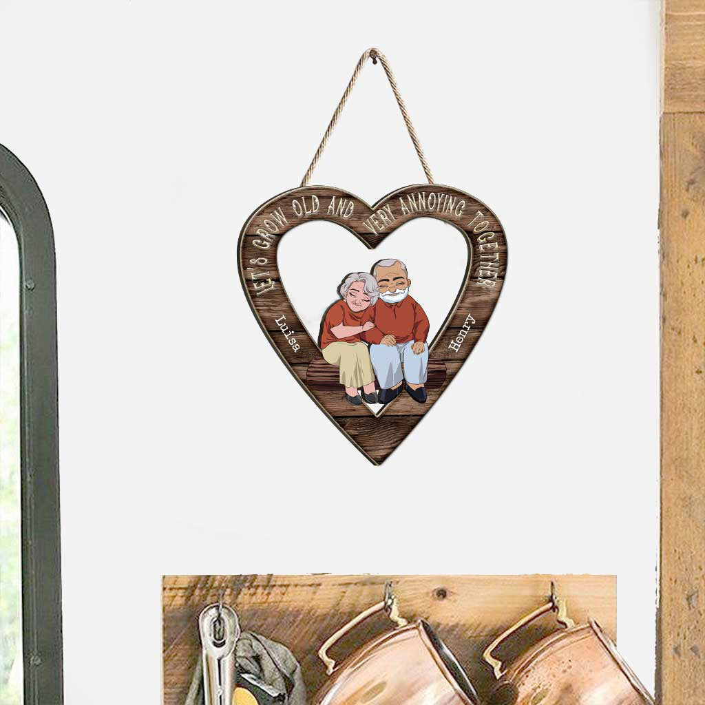 Gott segnete den holprigen Weg – Personalisiertes Holzschild für Paare