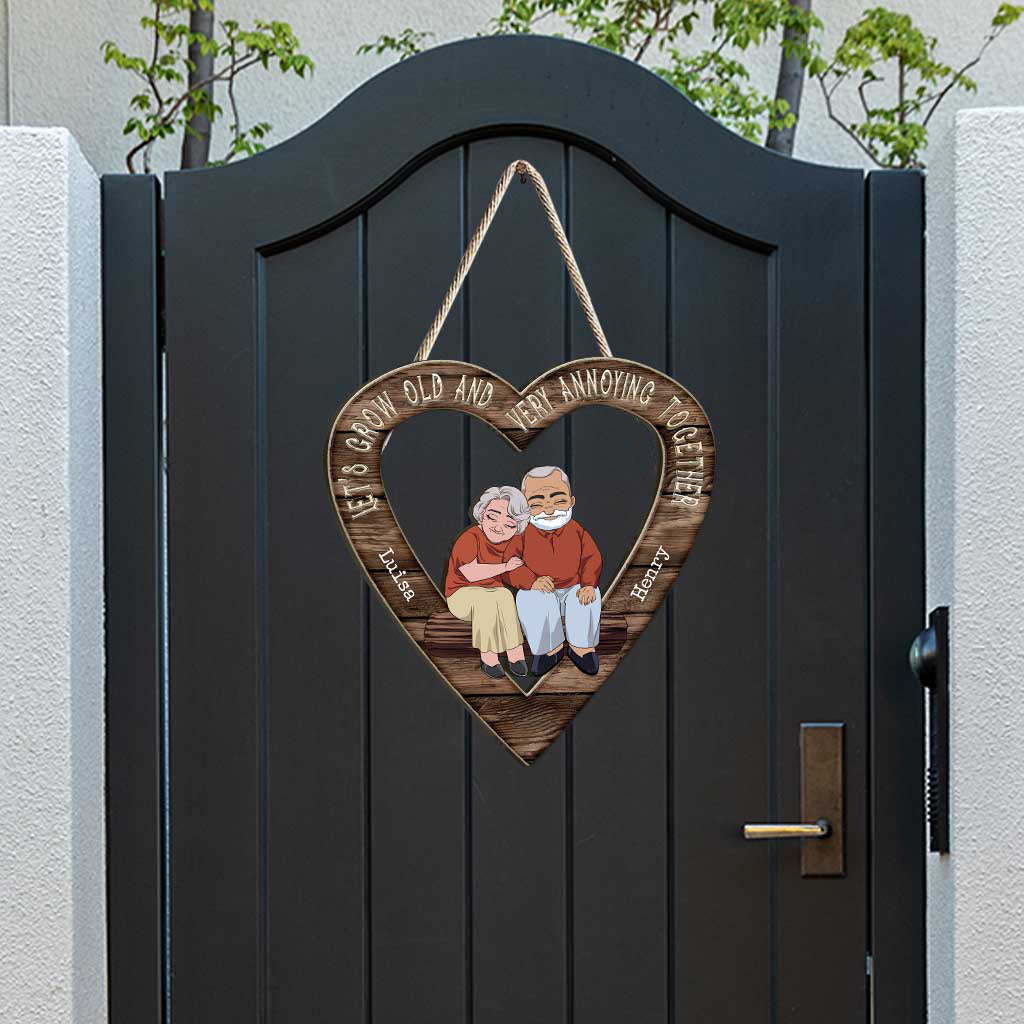 Gott segnete den holprigen Weg – Personalisiertes Holzschild für Paare