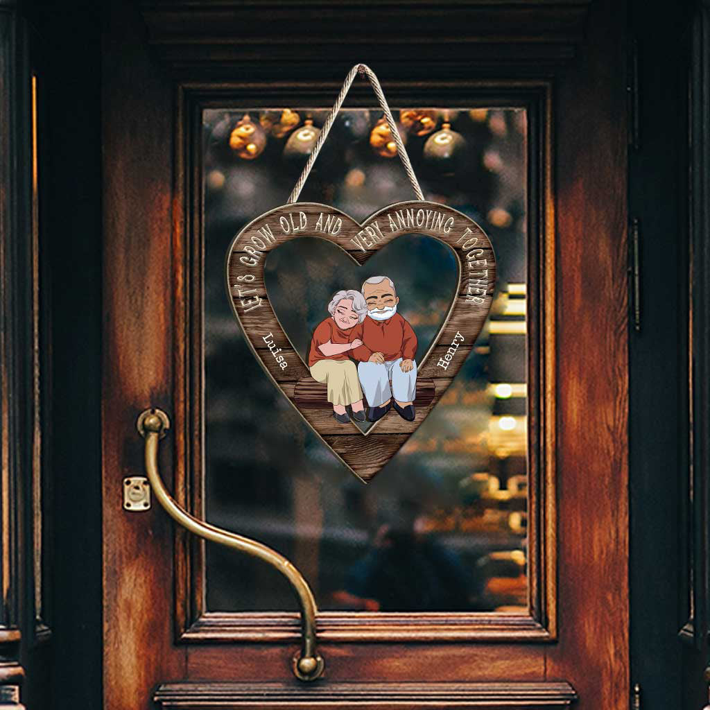 Gott segnete den holprigen Weg – Personalisiertes Holzschild für Paare