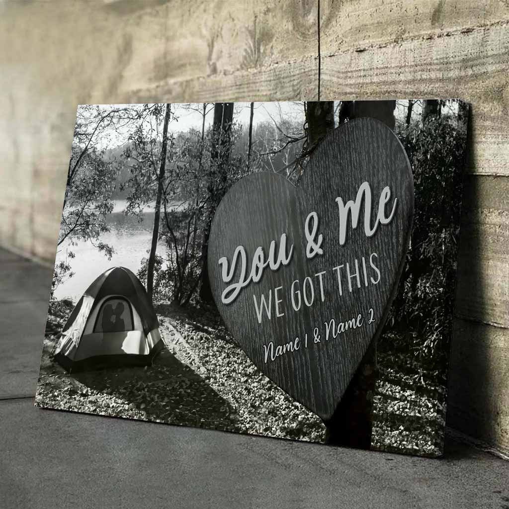 „Du und ich, wir schaffen das“ – Personalisiertes Camping-Poster für Paare