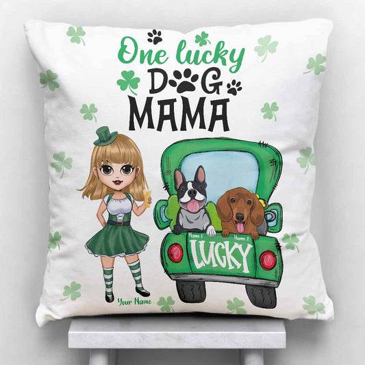 Ein Glückspilz-Truck für Hundemütter – Personalisiertes St. Patrick's Day-Kissen