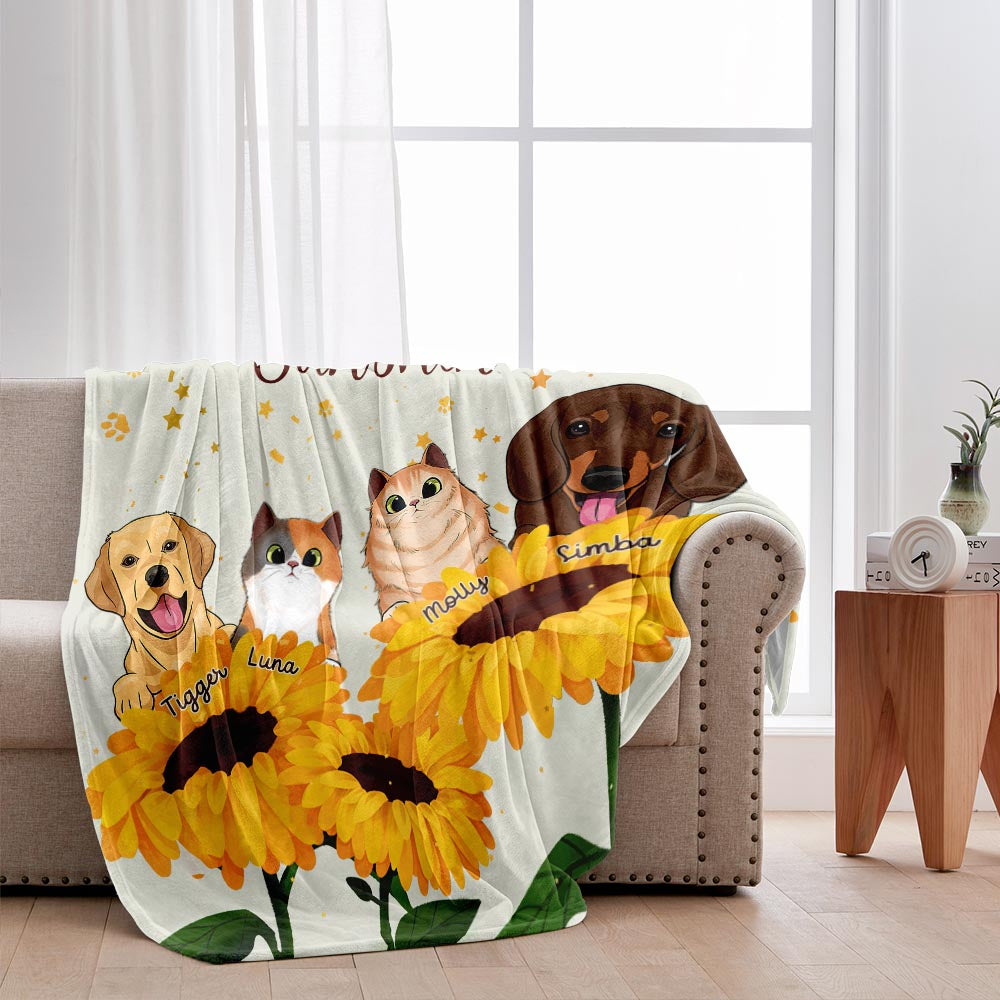 Du bist mein Sonnenschein – Personalisierte Hundedecke zum Muttertag