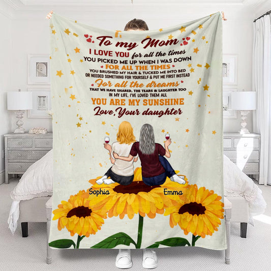 You're My Sunshine - Personalized Mother's day Mother Blanket